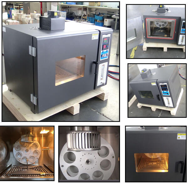 Teste de forno de filme asfalto