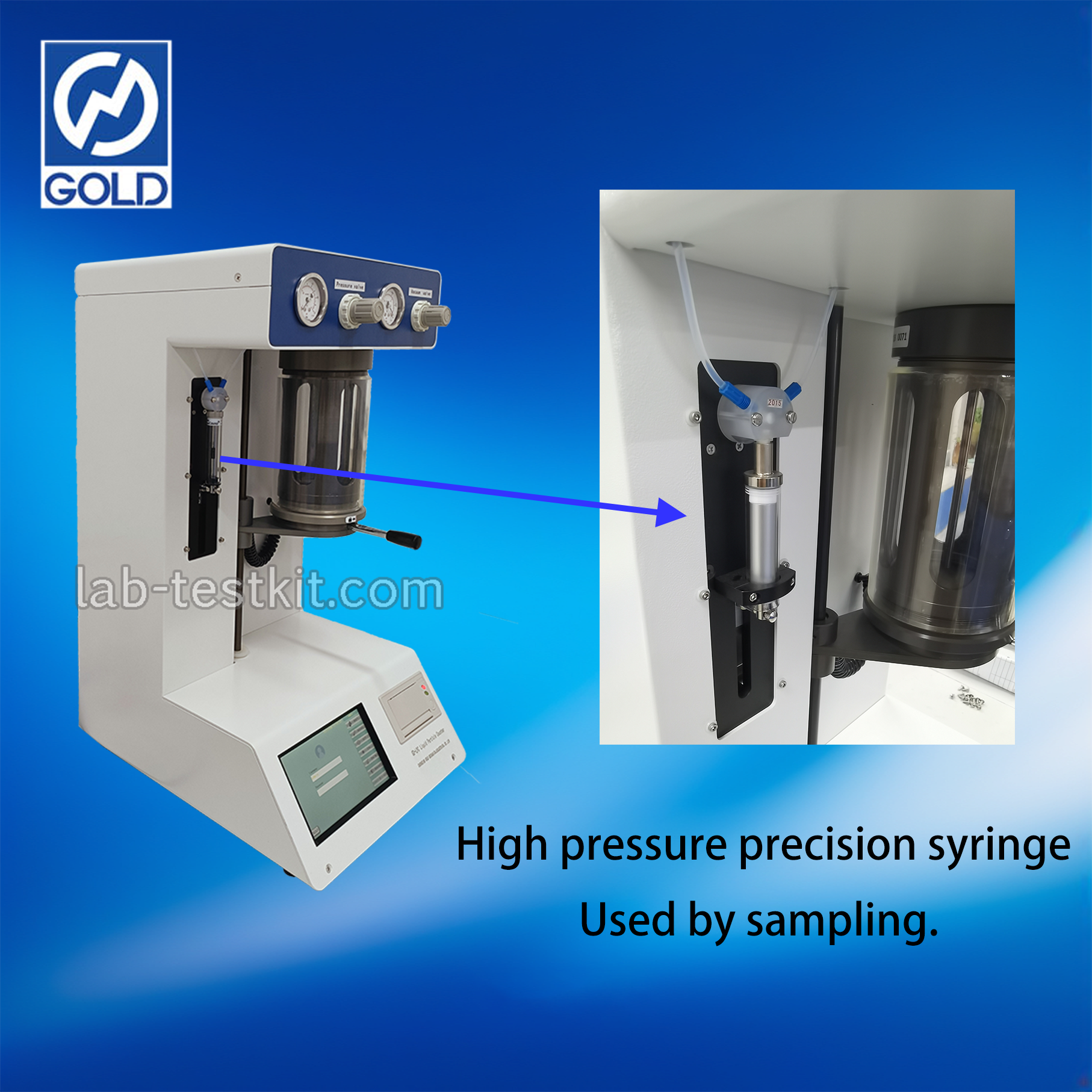 Detector de part&iacute;culas de instrumento de teste de &oacute;leo hidr&aacute;ulico