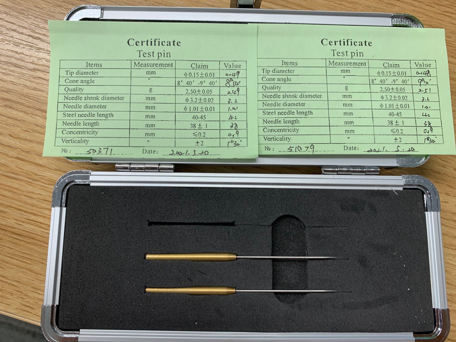 Agulha de penetra&ccedil;&atilde;o ASTM D5
