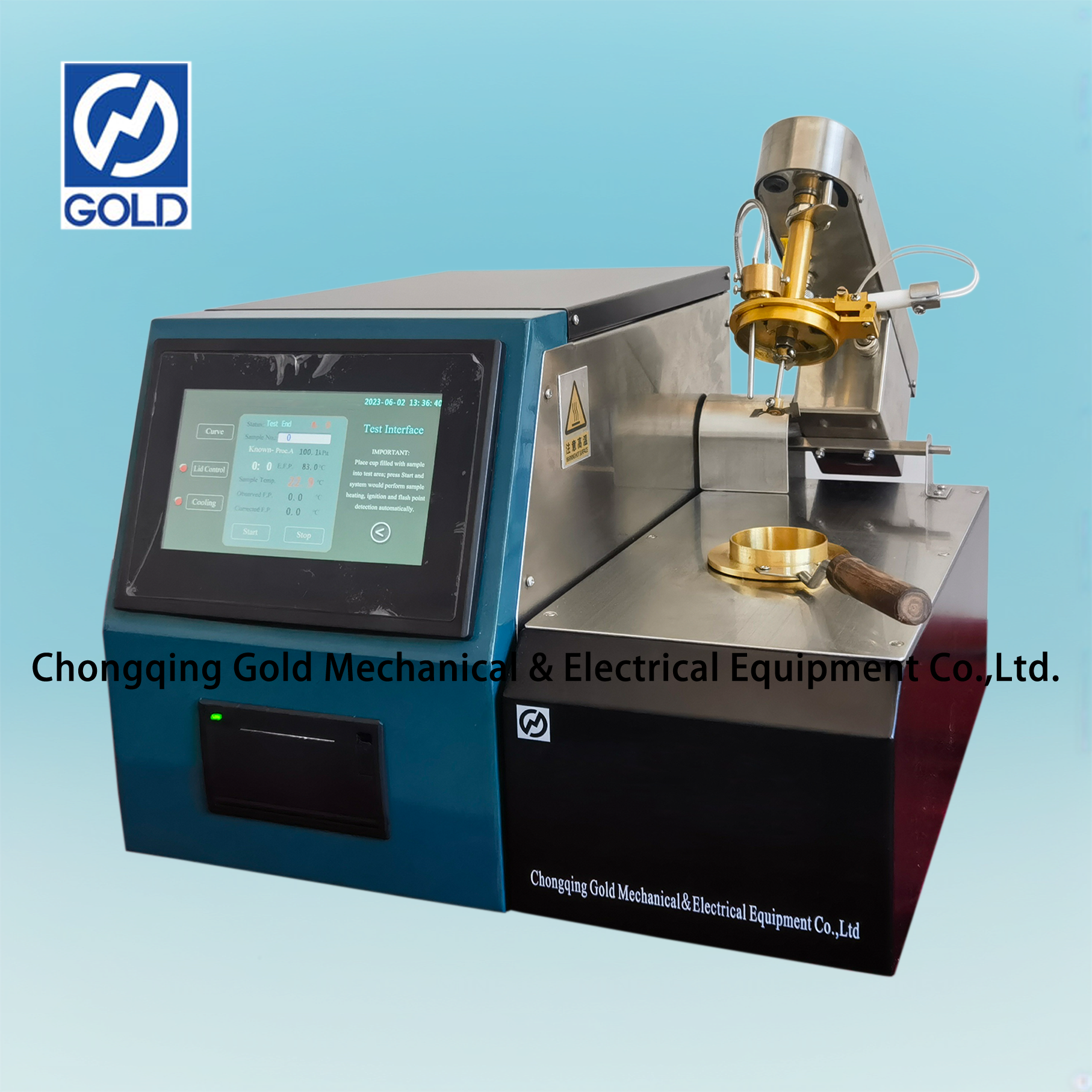 Testador automático de ponto de fulgor fechado ASTM D56 (método de copo fechado com etiqueta)