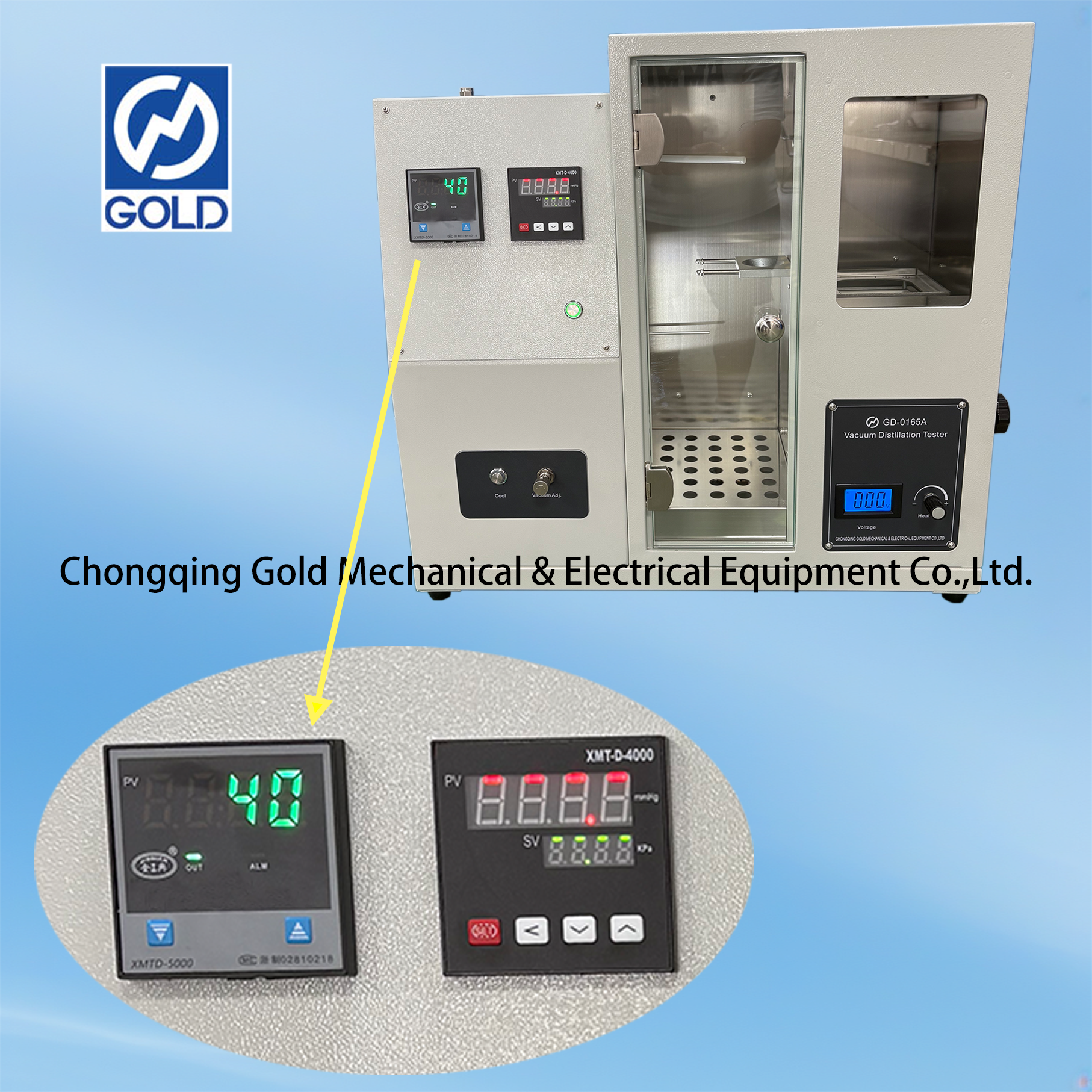 Medidor de destila&ccedil;&atilde;o a v&aacute;cuo