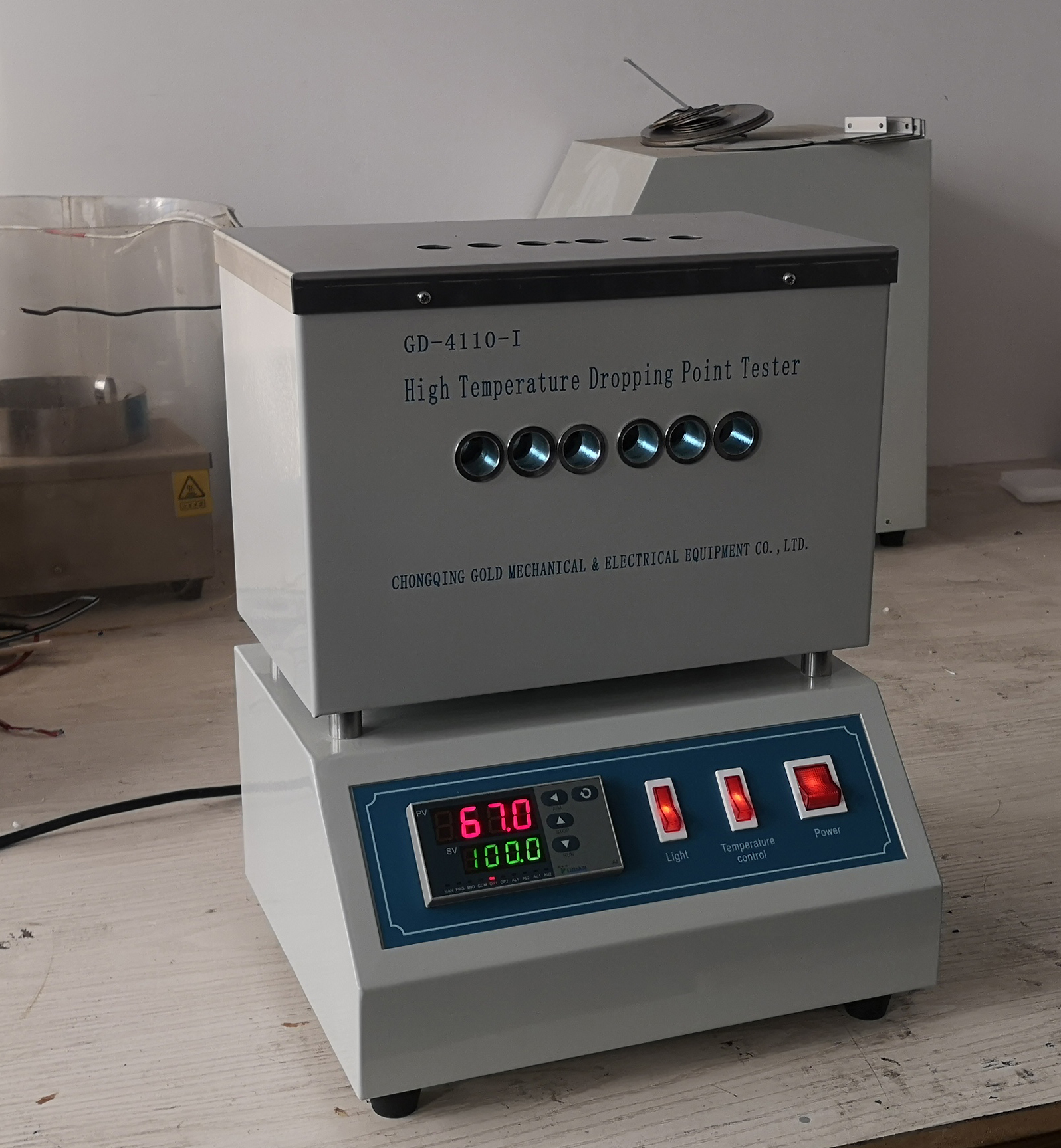 Aparelho de ponto de gota de alta temperatura