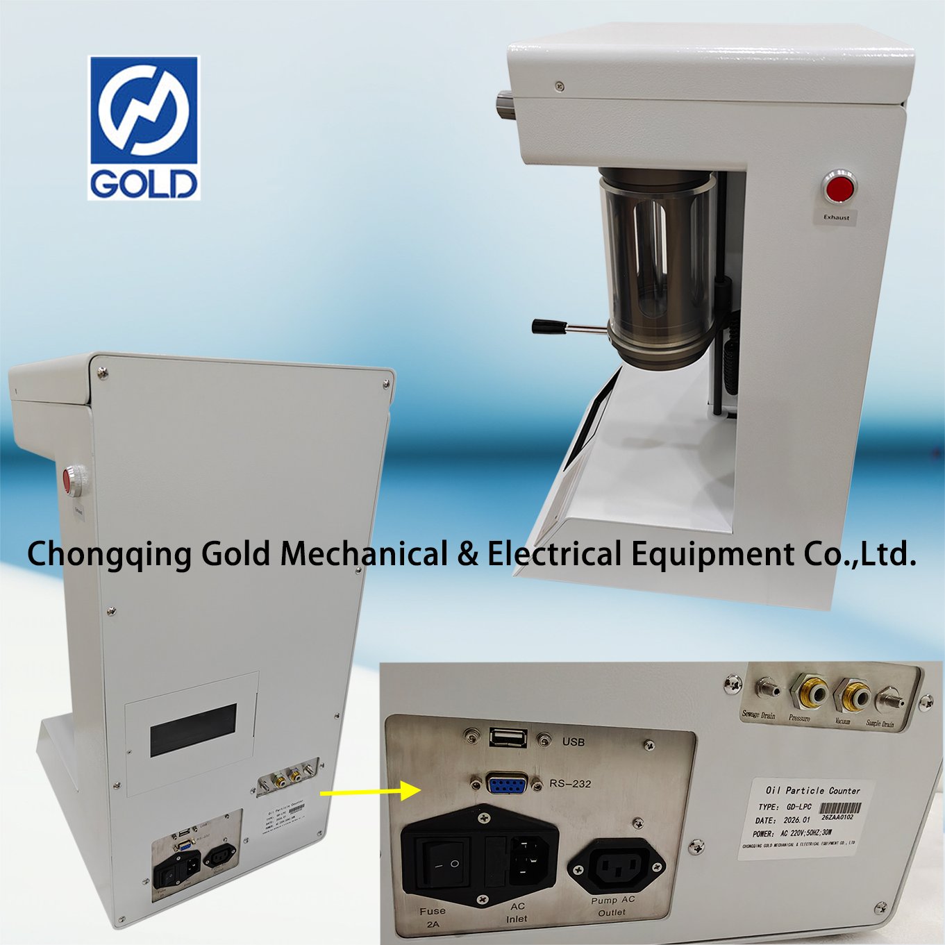Contador de partículas líquidas de mesa