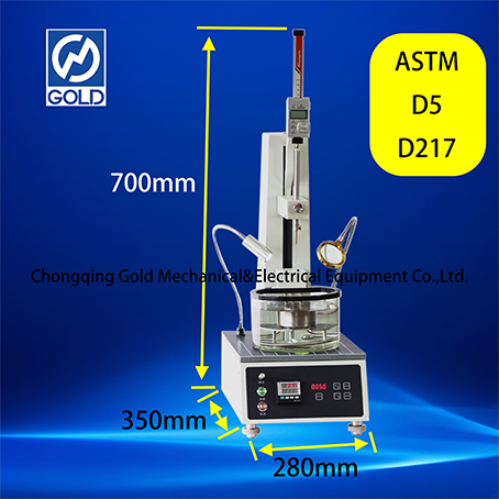 Penetrômetro automático ASTM D5 Índice de dureza da máquina de teste de asfalto