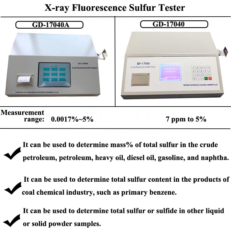 0,0017% ~ 5% de enxofre de fluorescência de raios X automático no analisador de petróleo para análise de óleo combustível
