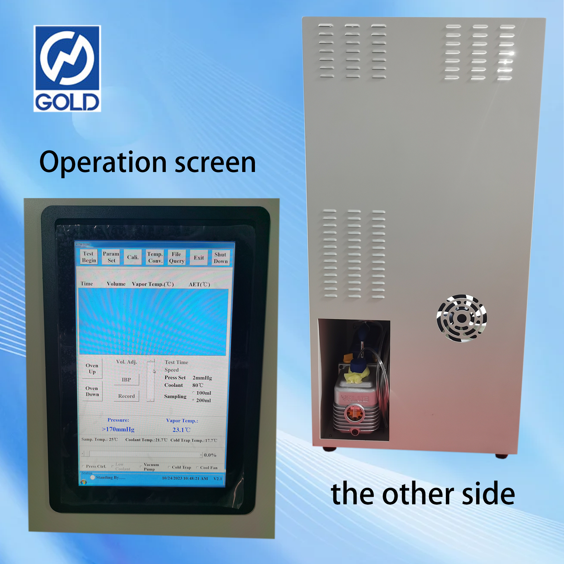 Testador de destila&ccedil;&atilde;o a v&aacute;cuo