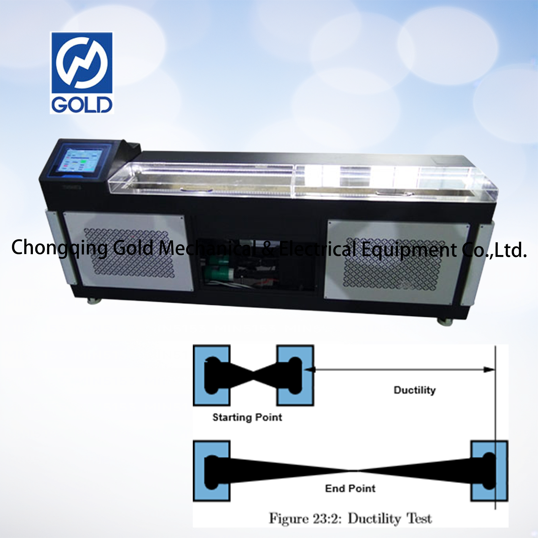 Testador de ductilidade de asfalto inteligente-5
