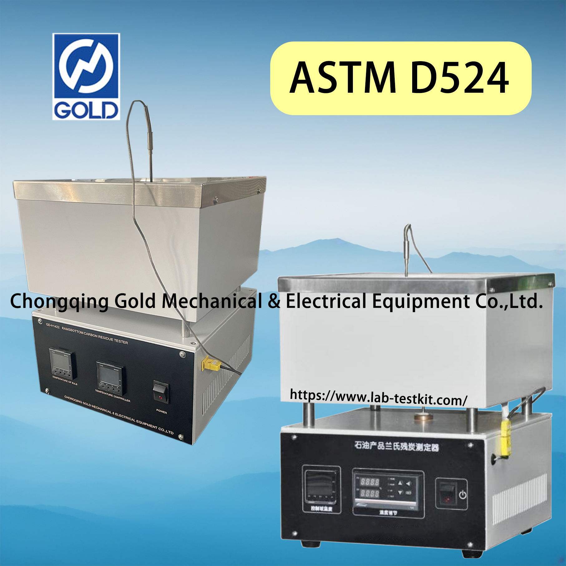 ASTM D524 Testador de resíduos de carbono Ramsbottom