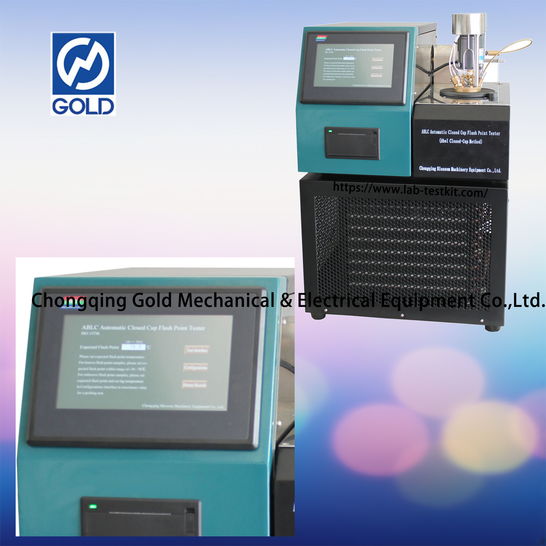 Abel fechou o testador de ponto de flash de copo --4