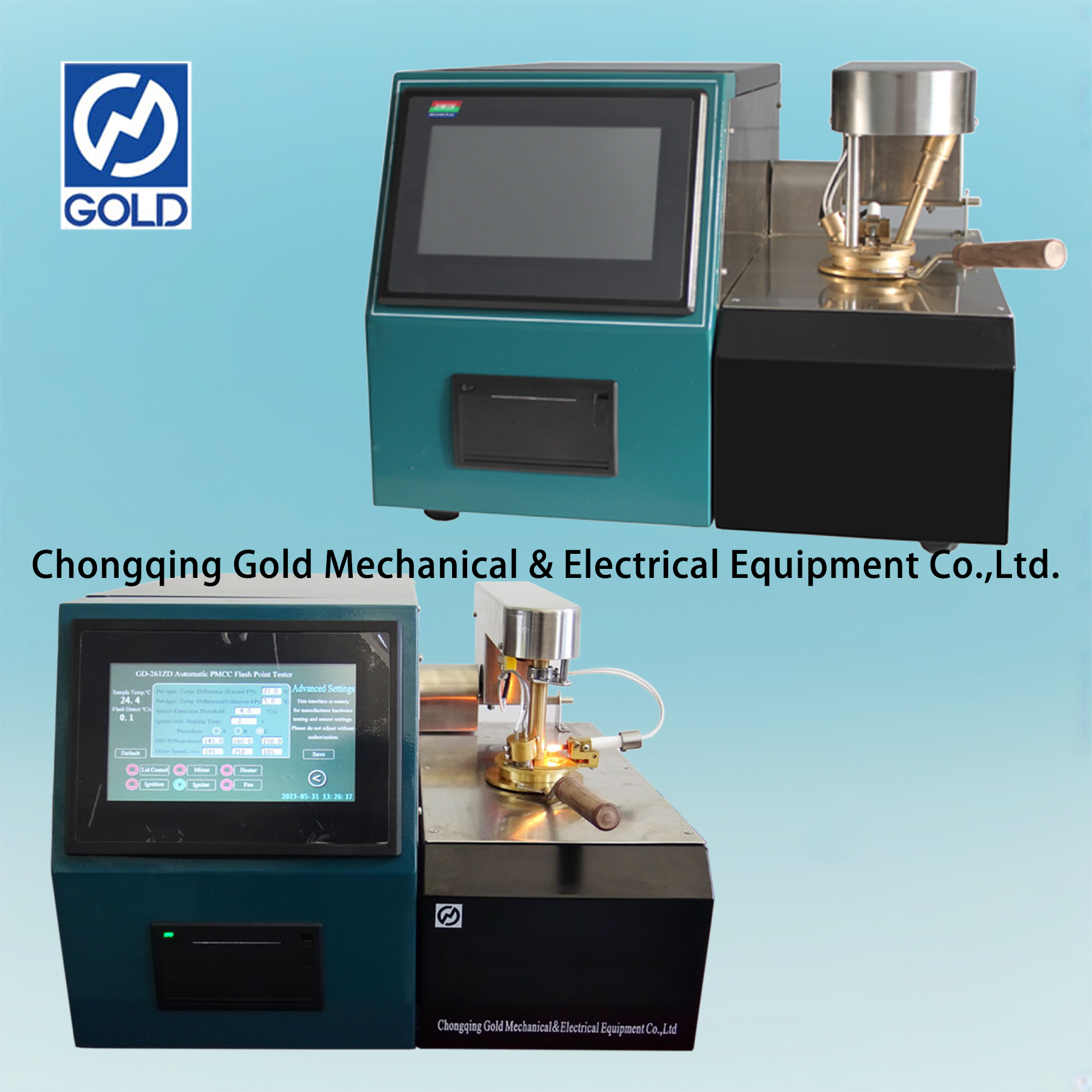 Testador automático de ponto de fulgor fechado ASTM D56 (método de copo fechado com etiqueta)