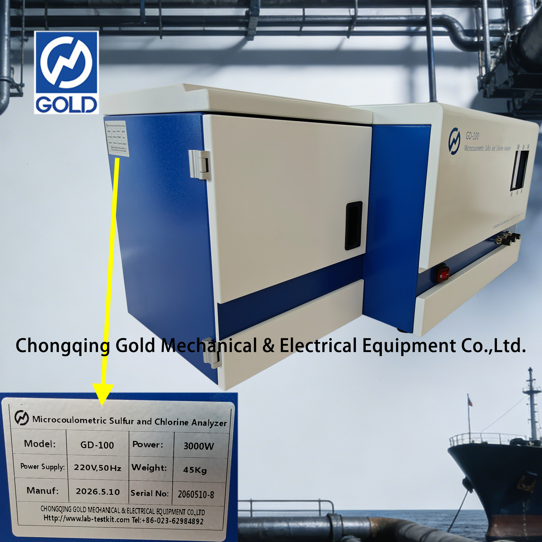Analisador Microcoulométrico de Enxofre e Cloro ASTM D3120